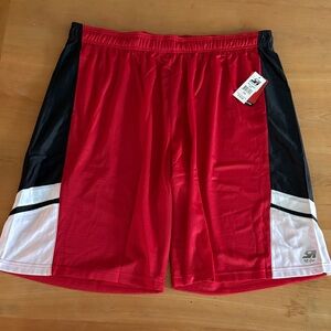 Southpole Active Red Black Men's 3X big Athletic Shorts Pockets Quick Dri $30